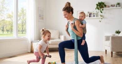 busy mom self-care routine, postpartum skin care, quick workouts for moms, postpartum glow, fitness tips for new mothers